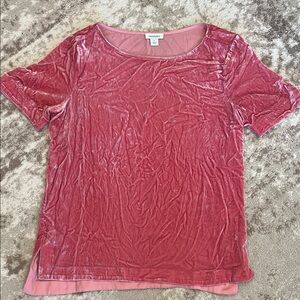 Sundance Pink Velvet Short Sleeve Top